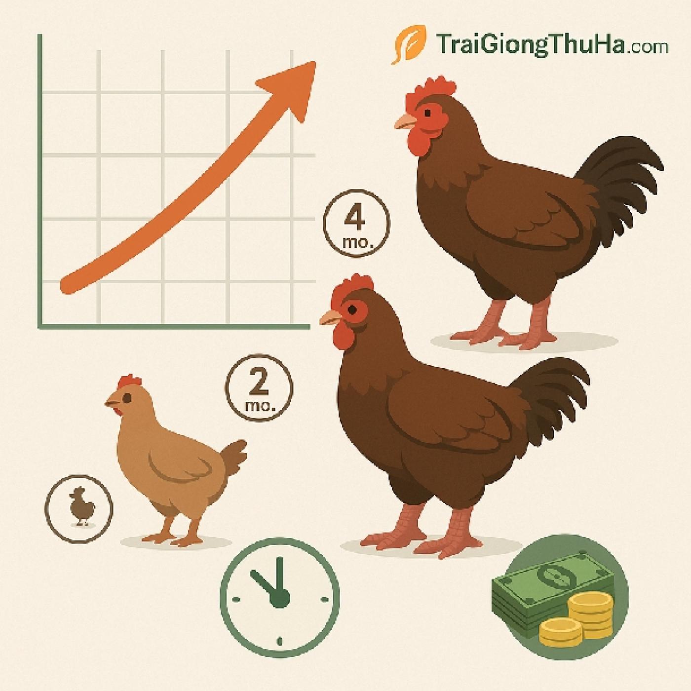 Gà Đông Tảo Lai Nuôi Bao Lâu Thì Bán Được? Lịch Trình Tăng Trọng Và Chi Phí Nuôi