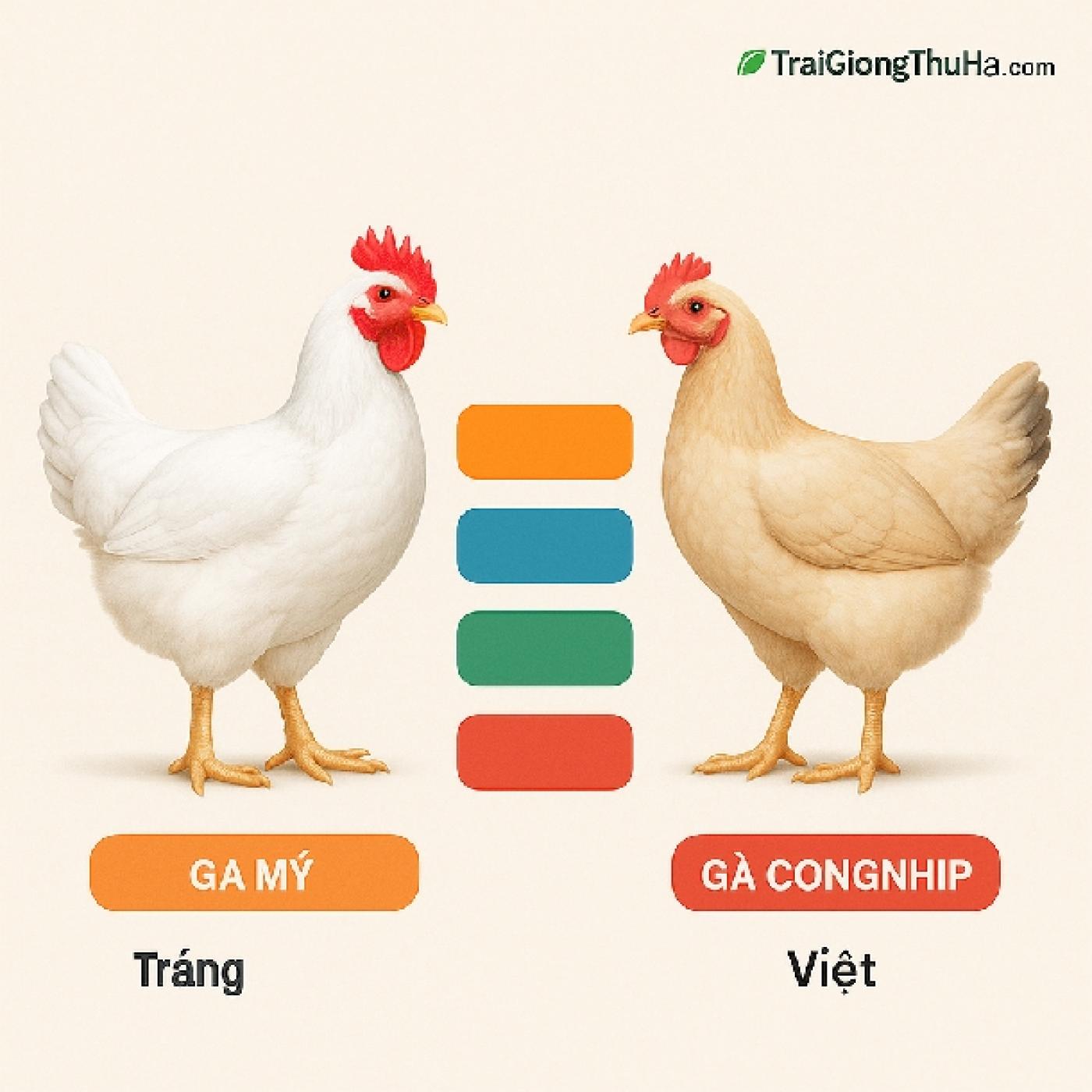 So Sánh Gà Mỹ Trắng Với Gà Công Nghiệp Việt – Loại Nào Năng Suất Cao Hơn?