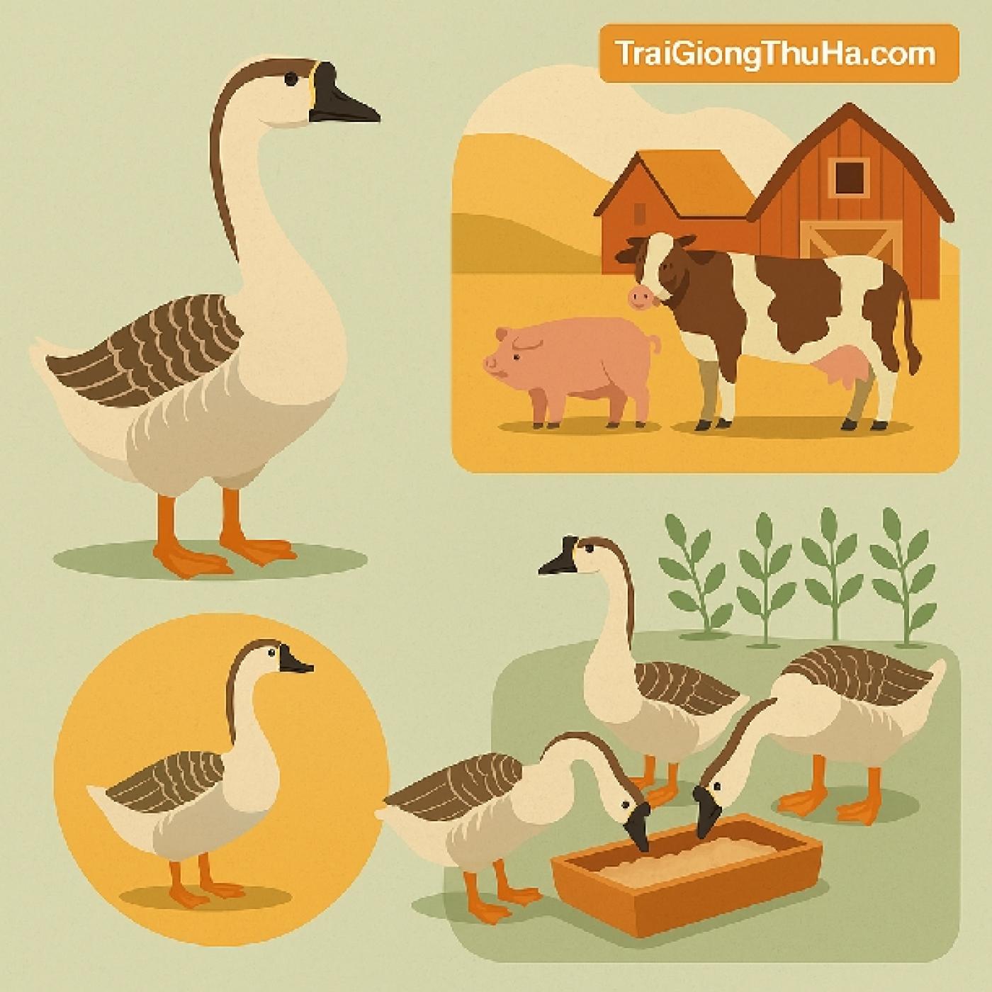 Giống Ngỗng Sư Tử – Lựa Chọn Lý Tưởng Cho Nông Trại Chăn Nuôi Lớn, Lãi Cao, Dễ Quản Lý