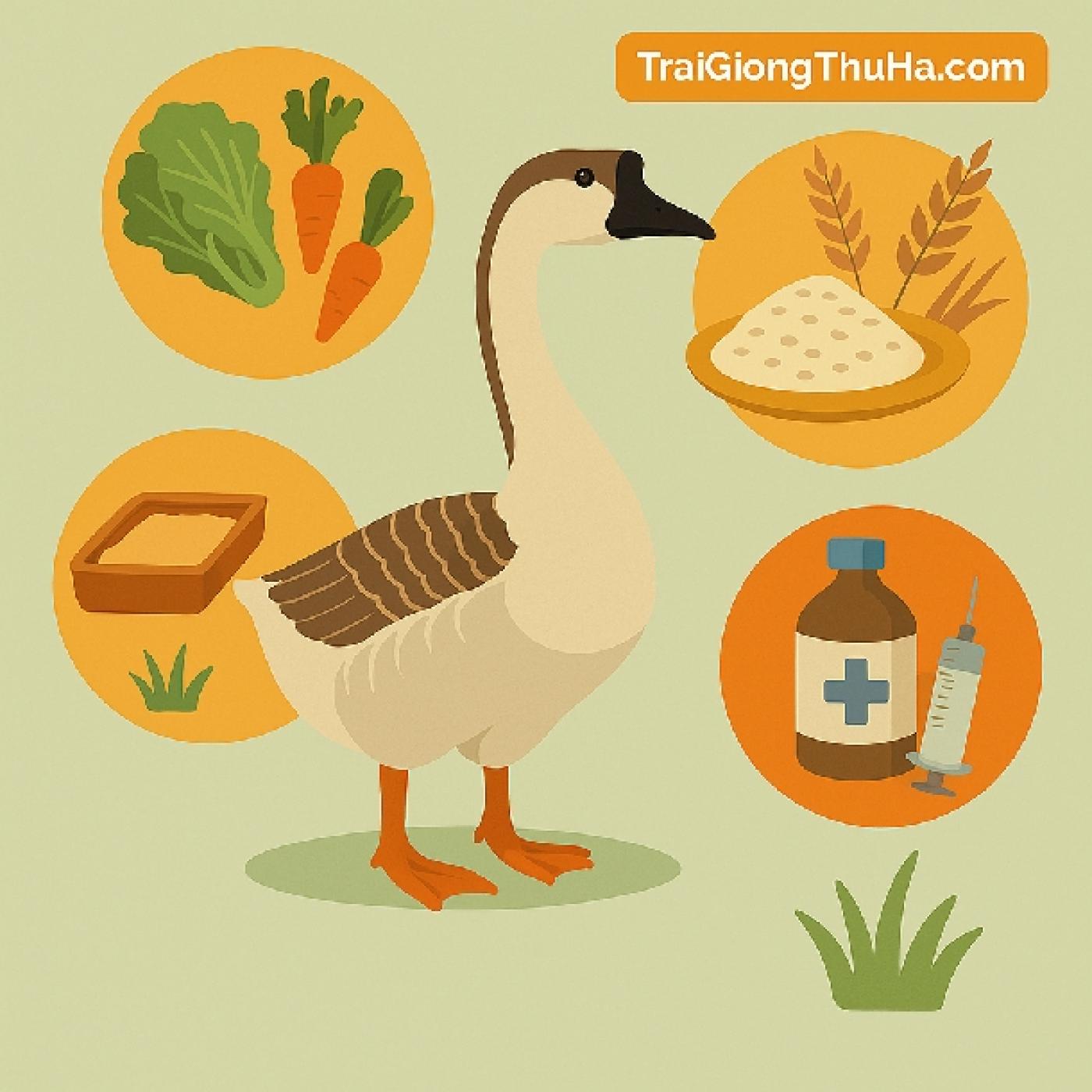 Ngỗng Sư Tử Ăn Gì? Hướng Dẫn Cách Nuôi Ít Bệnh, Lớn Nhanh, Bán Được Giá Cao