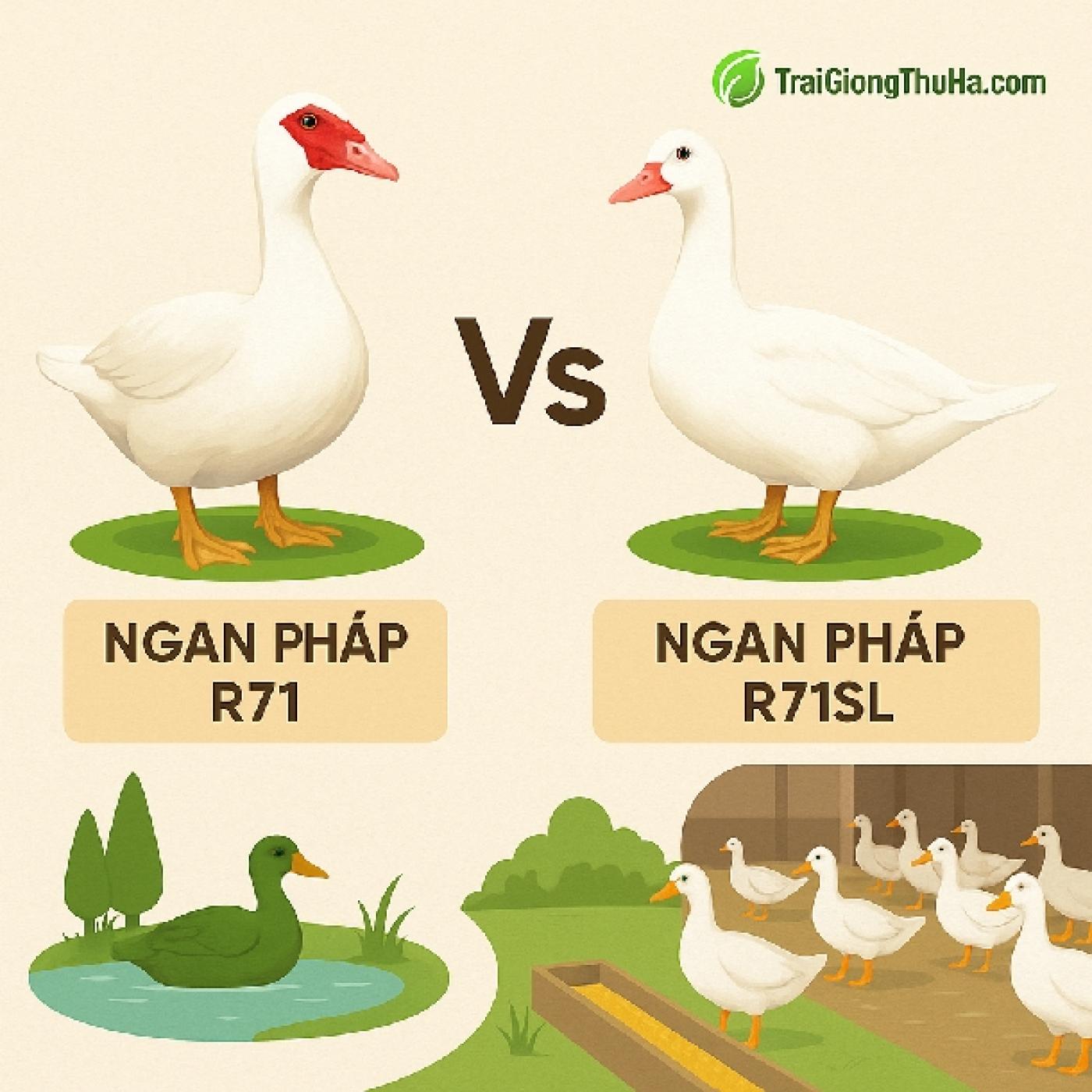 So Sánh Ngan Pháp R71 Và R71SL – Nên Nuôi Loại Nào?