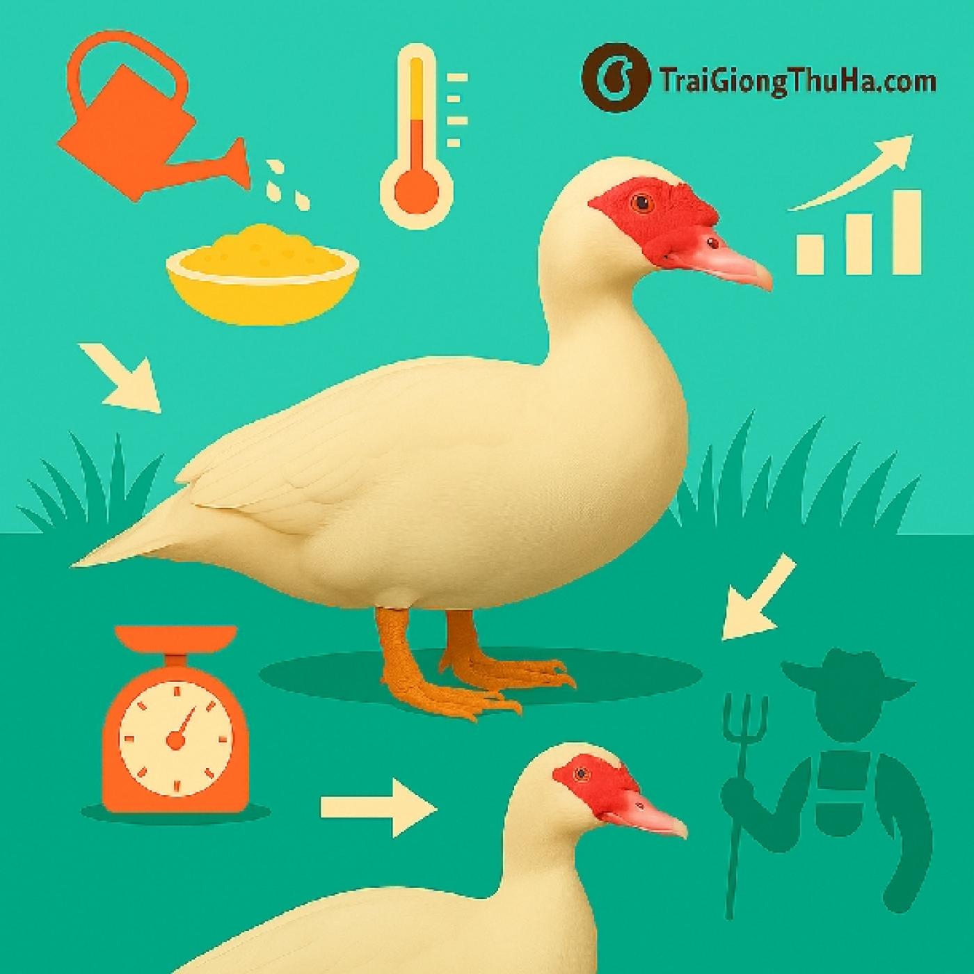 Kỹ Thuật Nuôi Ngan Pháp R71SL – Giống Siêu Nặng, Siêu Khỏe, Siêu Lãi