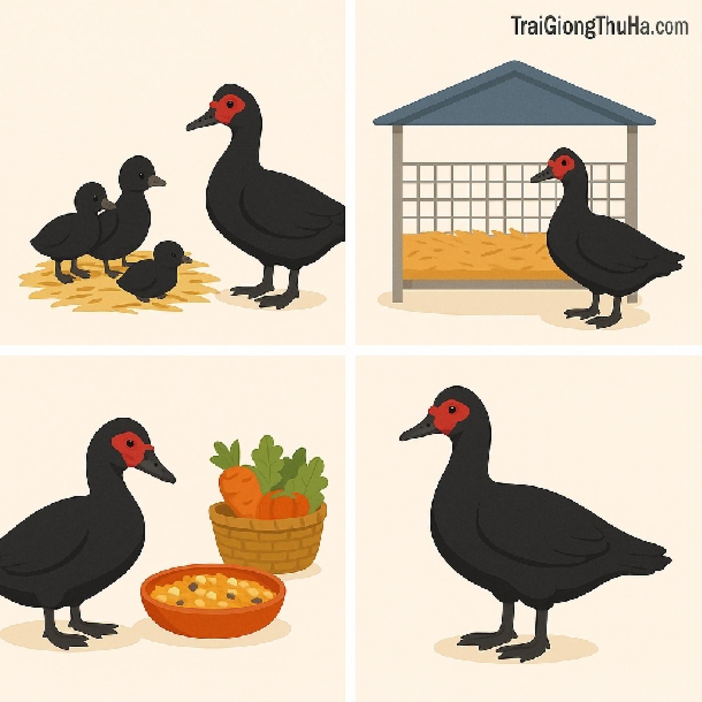 Cách Nuôi Ngan Đen Đạt Hiệu Quả Cao – Giống Đặc Sản Thịt Ngon, Chắc, Dễ Tiêu Thụ