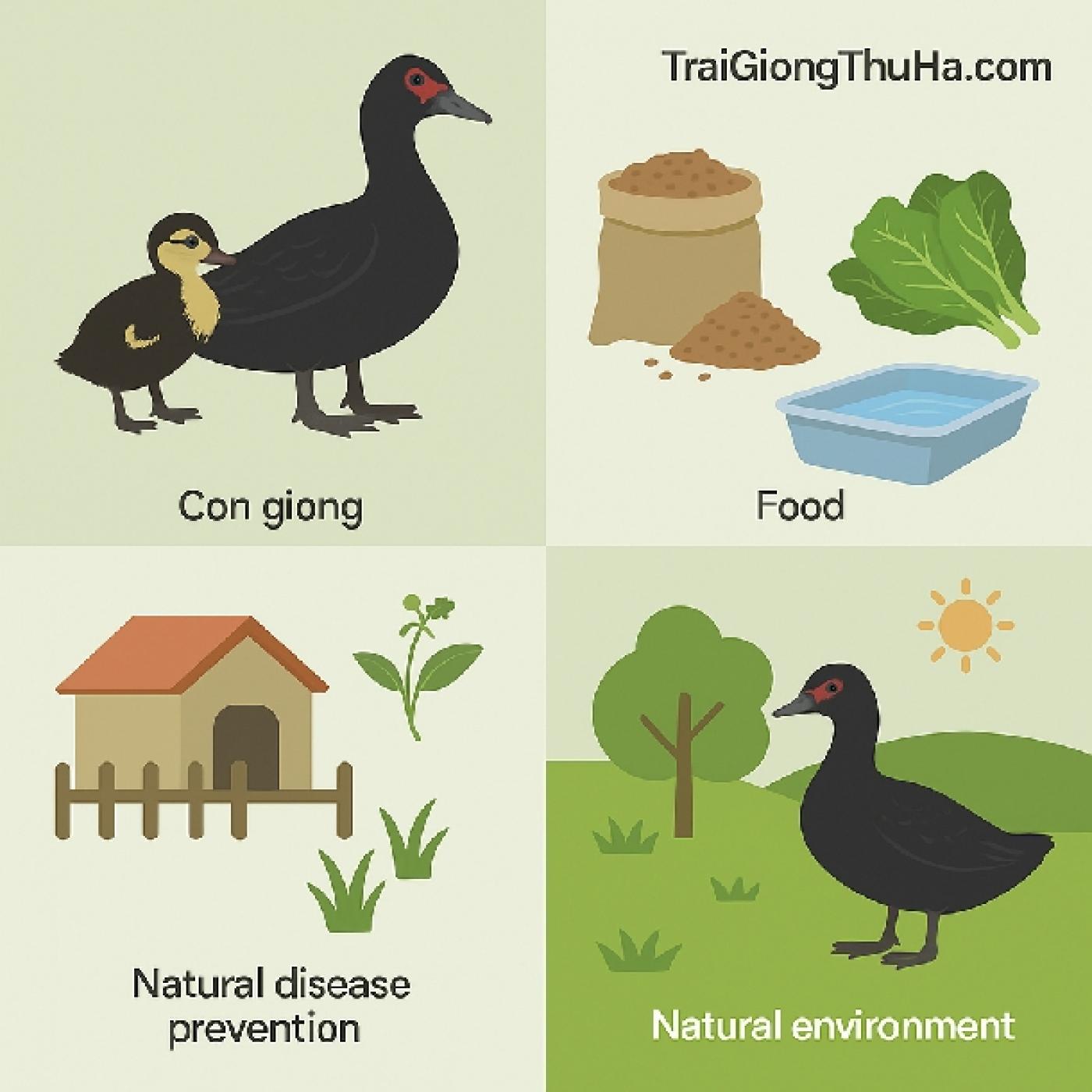 Kỹ Thuật Nuôi Ngan Trâu Từ A–Z: Con Giống, Thức Ăn, Phòng Bệnh Tự Nhiên