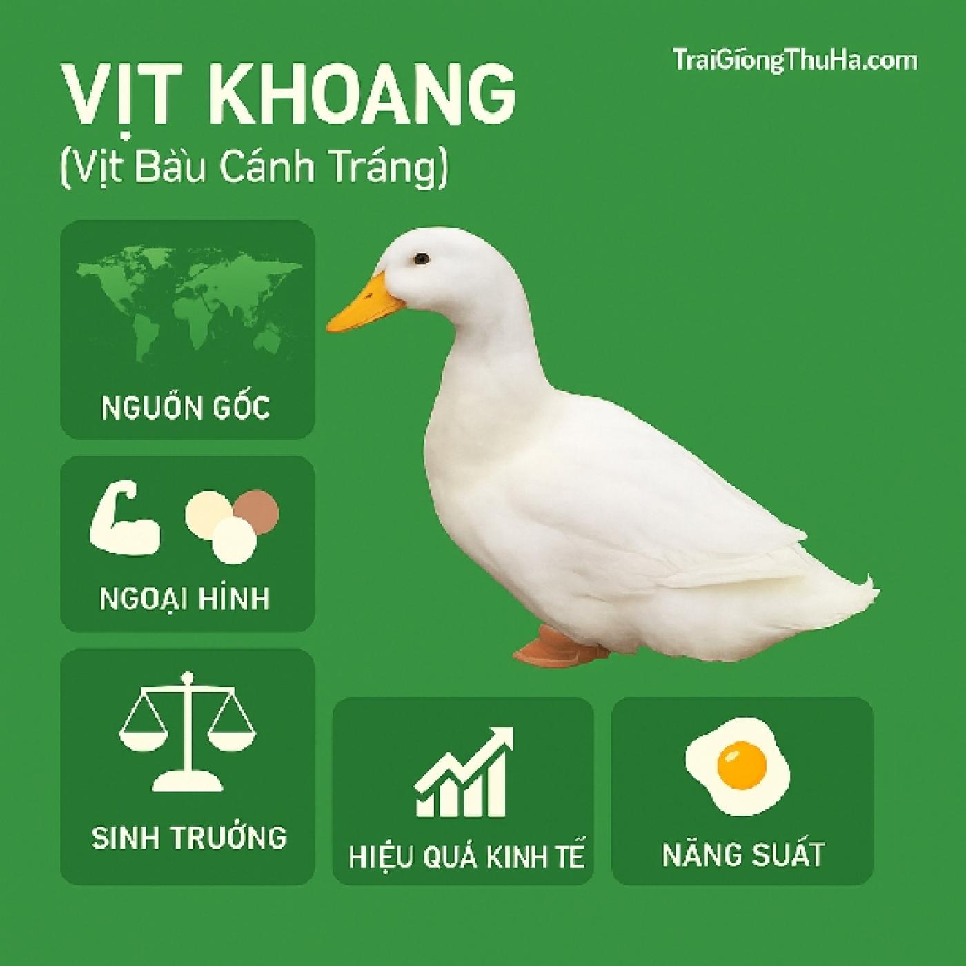 Toàn Tập Về Giống Vịt Khoang (Vịt Bầu Cánh Trắng): Nuôi Lấy Thịt Siêu Lợi Nhuận