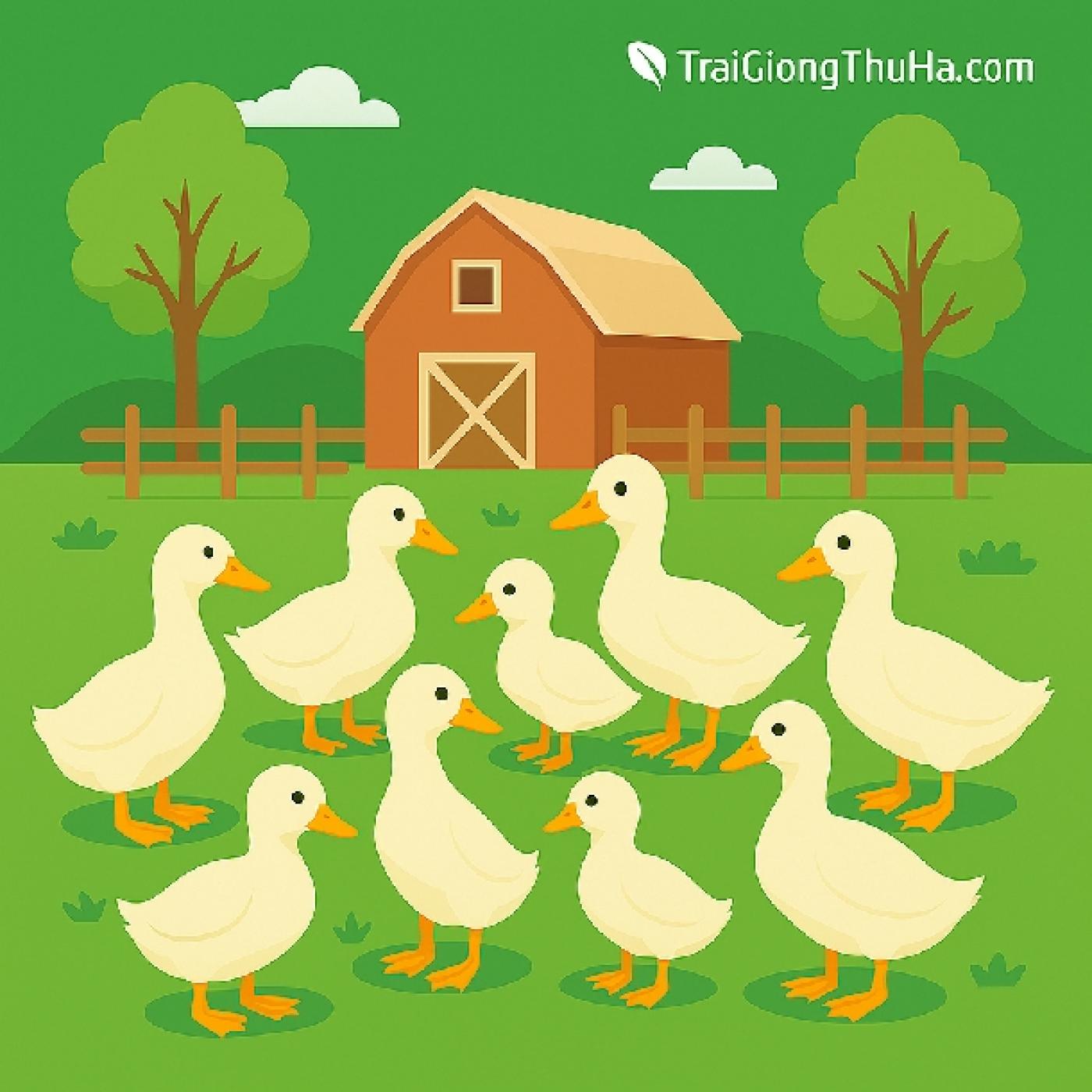 Hướng Dẫn Nuôi Vịt Bầu Cánh Trắng Theo Mô Hình Trang Trại: Lợi Nhuận Cao, Rủi Ro Thấp