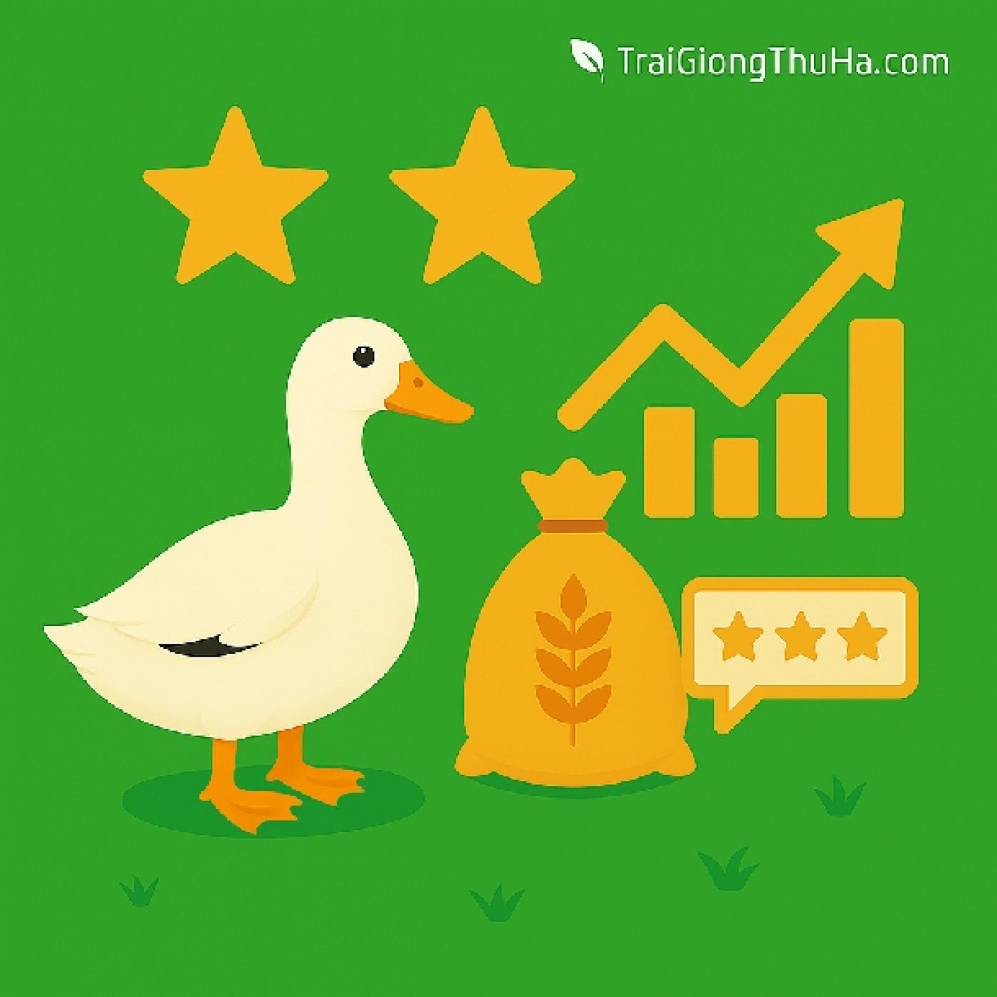 Review Giống Vịt Siêu Thịt Bầu Cánh Trắng: Lớn Nhanh, Thịt Ngon, Dễ Bán Nhất Hiện Nay