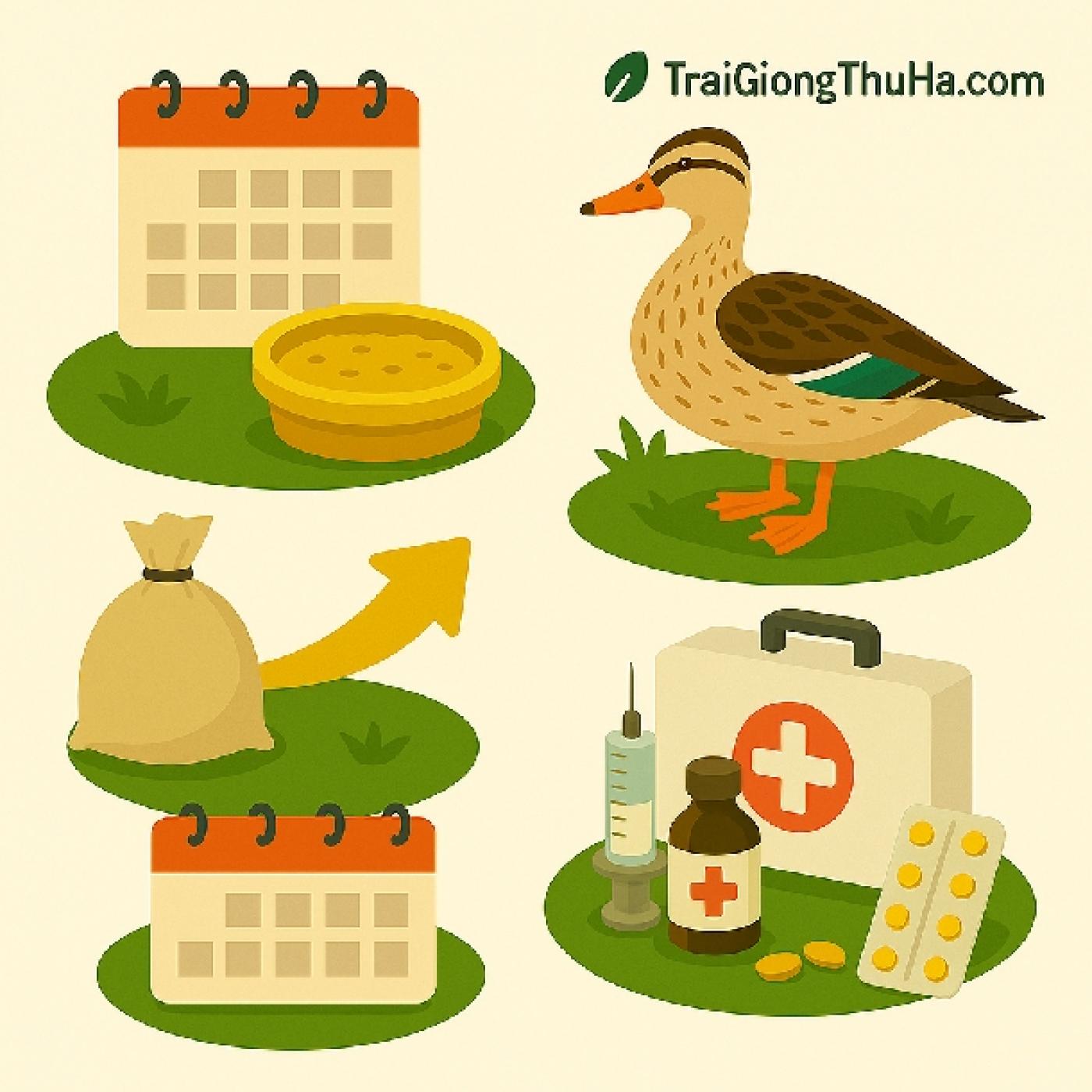 Giải Mã Cách Nuôi Vịt Bầu Sinh Lời Cao Nhất: Lịch Cho Ăn, Lịch Thả, Lịch Tiêm Đầy Đủ