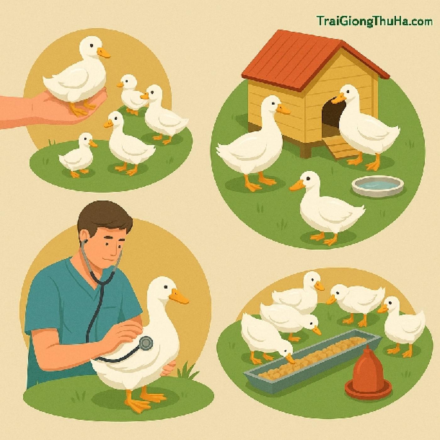 Bí Quyết Tăng Năng Suất Vịt Cherry – Nuôi 1000 Con Lãi Cao