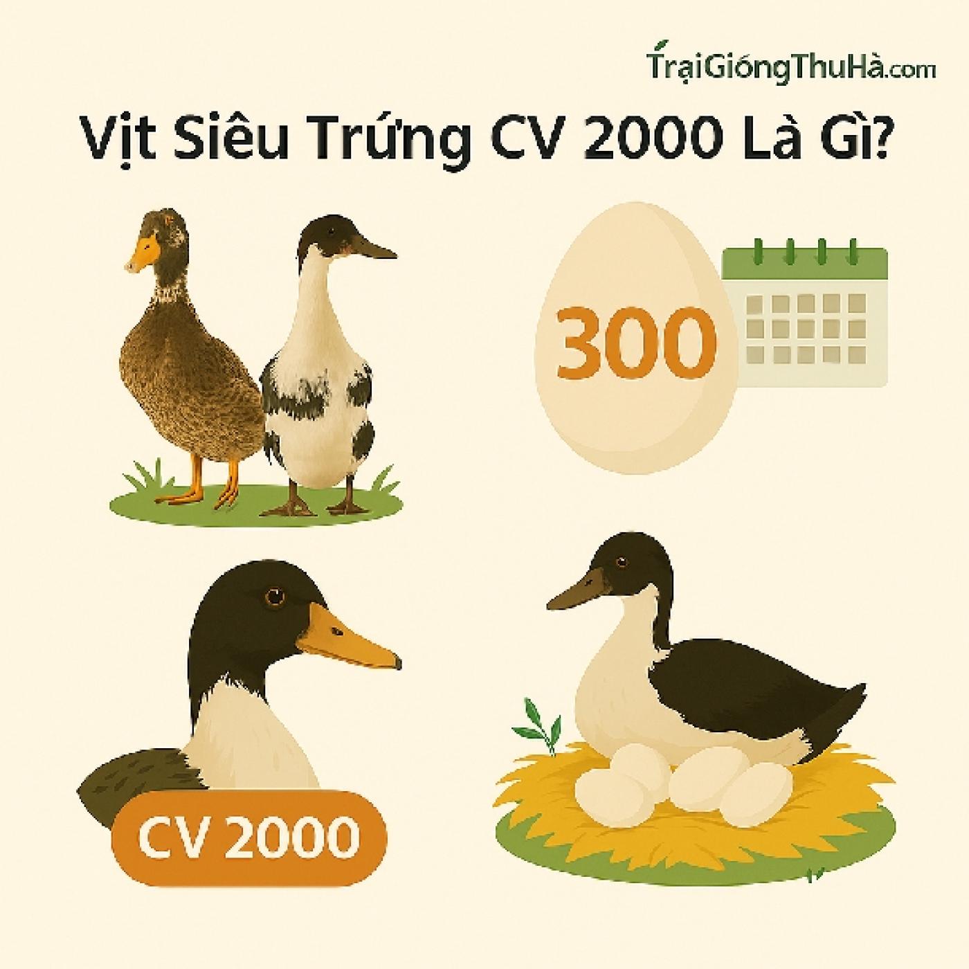 Vịt Siêu Trứng CV 2000 Layer Là Gì? Giống Vịt Đẻ 300 Trứng/Năm Tốt Nhất Hiện Nay
