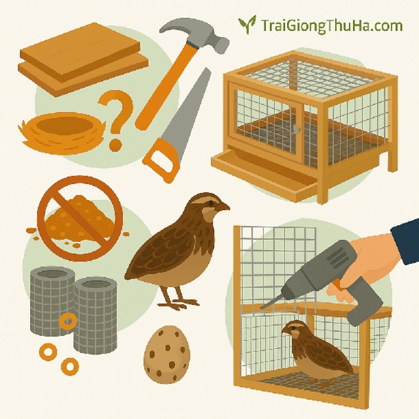 Tự Làm Chuồng Nuôi Chim Cút Đơn Giản – Chi Phí Rẻ, Dễ Làm, Dễ Dọn Vệ Sinh