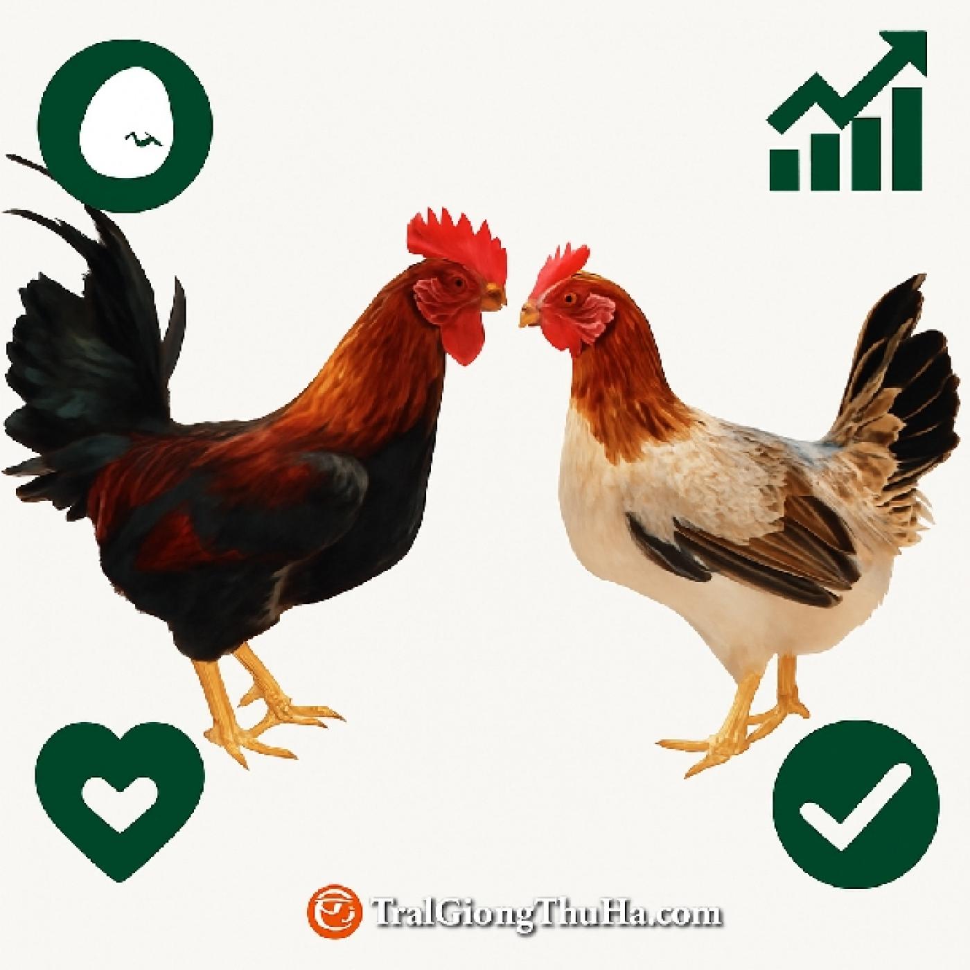Sự khác nhau giữa gà lạc thủy và gà mía thuần