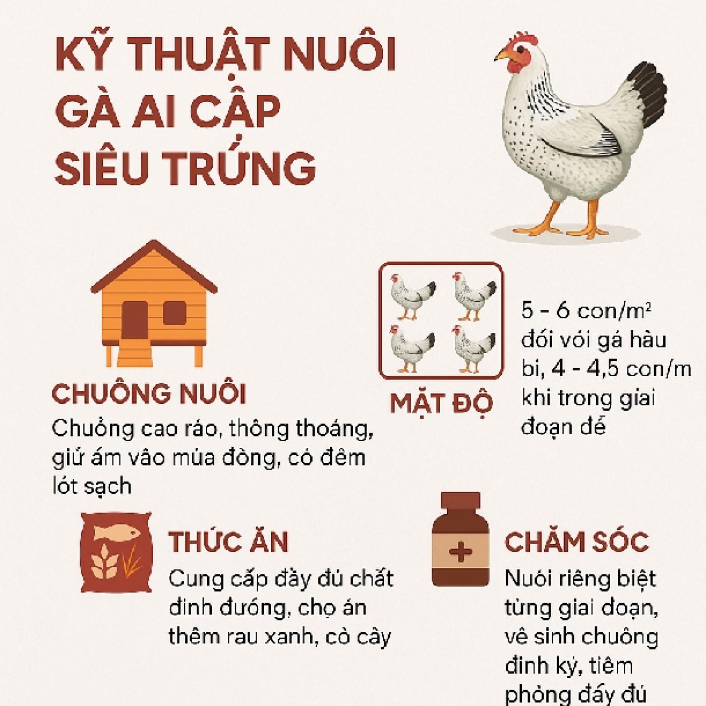 Đặc điểm gà siêu trứng Ai Cập – Năng suất, kỹ thuật nuôi & dinh dưỡng chuẩn