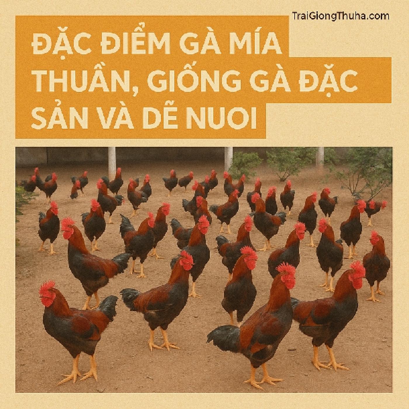 Đặc điểm gà mía thuần, giống gà đặc sản và dễ nuôi
