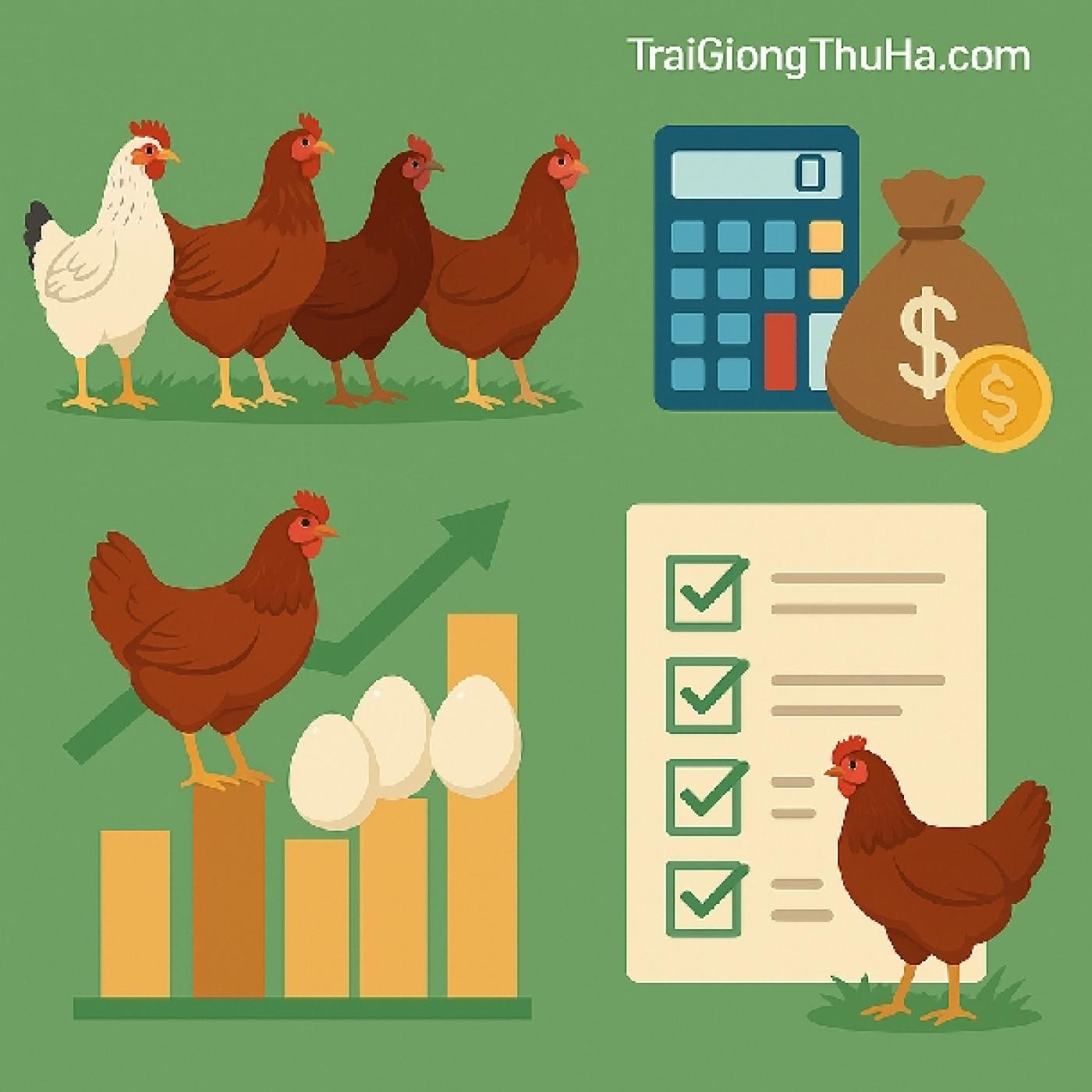 Gà Siêu Trứng Có Thực Sự Lợi Nhuận? Phân Tích Từ Hơn 300 Hộ Chăn Nuôi Gà Ai Cập, Lương Phượng, D310 & IZ