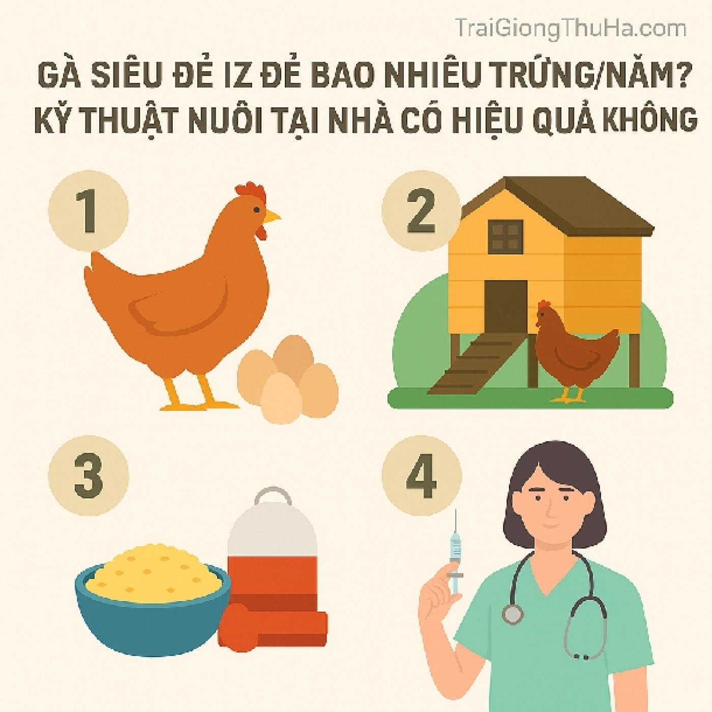 Gà Siêu Đẻ IZ Đẻ Bao Nhiêu Trứng/Năm? Có Nên Nuôi Tại Hộ Gia Đình?