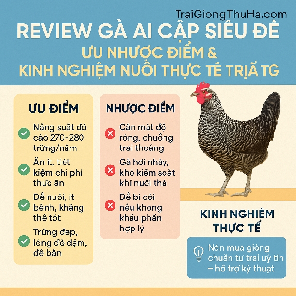 Review Gà Ai Cập Siêu Đẻ: Ưu Nhược Điểm & Kinh Nghiệm Nuôi Thực Tế Từ Trại Giống