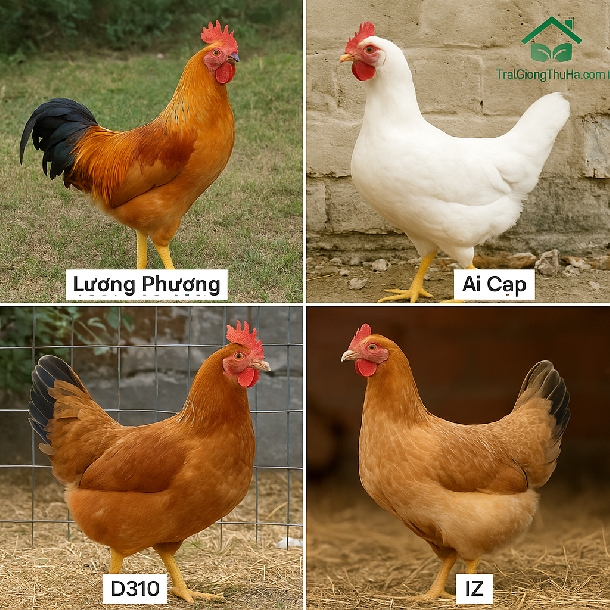 So Sánh Gà Lương Phượng Với Gà Ai Cập, D310, IZ – Nuôi Giống Nào Hiệu Quả Hơn?