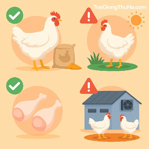 Gà Mỹ Trắng Công Nghiệp Có Tốt Không? Ưu – Nhược Điểm Cần Biết Trước Khi Nuôi