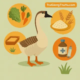 Ngỗng Sư Tử Ăn Gì? Hướng Dẫn Cách Nuôi Ít Bệnh, Lớn Nhanh, Bán Được Giá Cao