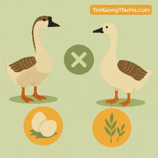 Ngỗng Sư Tử Lai Là Gì? So Sánh Với Ngỗng Thuần Chủng Và Hiệu Quả Nuôi Thực Tế