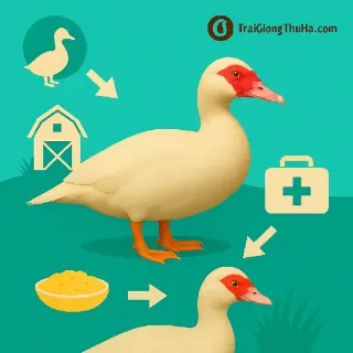Hướng Dẫn Nuôi Ngan Pháp Từ A–Z: Chọn Giống, Chuồng Trại, Thức Ăn, Phòng Bệnh Hiệu Quả
