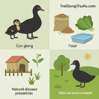 Kỹ Thuật Nuôi Ngan Trâu Từ A–Z: Con Giống, Thức Ăn, Phòng Bệnh Tự Nhiên
