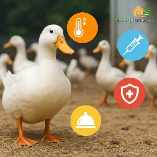 Cách Phòng Bệnh Cho Vịt Siêu Thịt Trong 60 Ngày Đầu Hiệu Quả
