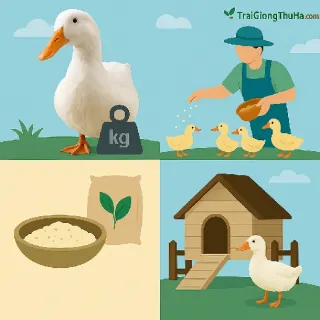 Cách Tăng Trọng Vịt Bơ Trong 45 Ngày: Kỹ Thuật Tối Ưu Thức Ăn Và Chuồng Trại Hiệu Quả