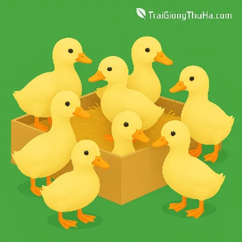 Vịt Bầu Cánh Trắng Giống 1 Ngày Tuổi – Giao Hàng Toàn Quốc, Bảo Hành Uy Tín
