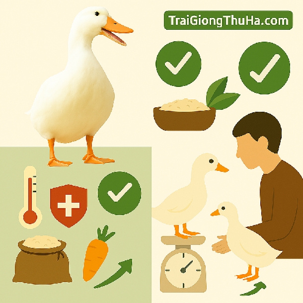 Cách Chăm Sóc Vịt Grimaud Tăng Trọng Nhanh, Giảm Hao Hụt Hiệu Quả