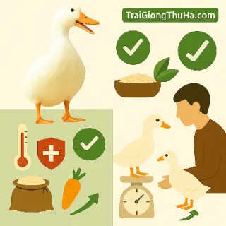 Cách Chăm Sóc Vịt Grimaud Tăng Trọng Nhanh, Giảm Hao Hụt Hiệu Quả