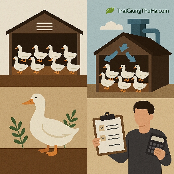 Nuôi Vịt Grimaud Trong Chuồng Kín – Kỹ Thuật Hiệu Quả Và Chi Phí Thực Tế Cho Người Mới