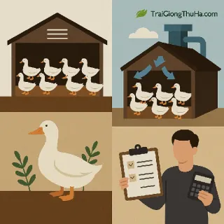 Nuôi Vịt Grimaud Trong Chuồng Kín – Kỹ Thuật Hiệu Quả Và Chi Phí Thực Tế Cho Người Mới