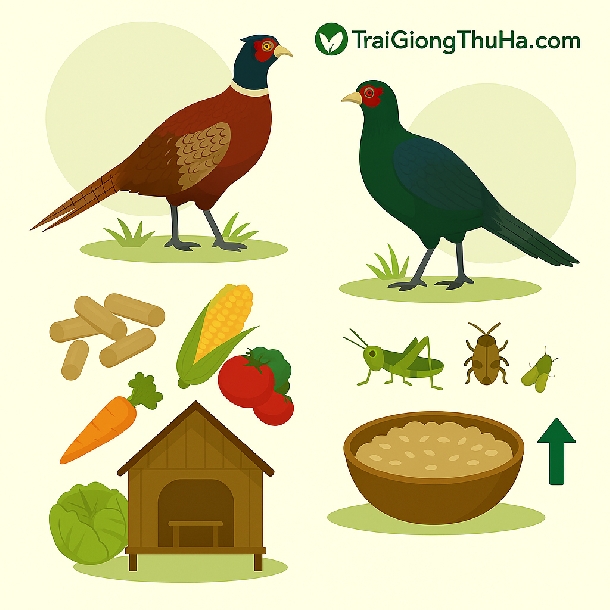 Chim Trĩ Ăn Gì? Hướng Dẫn Thức Ăn Theo Từng Giai Đoạn Cho Chim Trĩ Đỏ, Trĩ Xanh