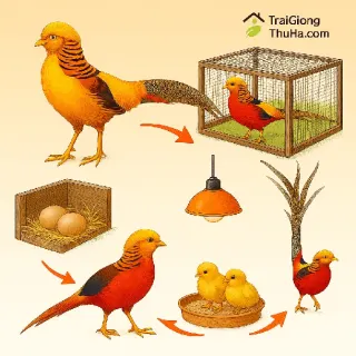 Hướng Dẫn Nuôi Chim Trĩ 7 Màu Từ A–Z: Kỹ Thuật Nuôi Hiệu Quả Cho Người Mới Bắt Đầu
