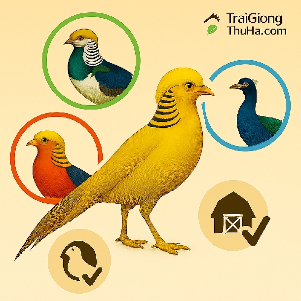 Chim Trĩ Vàng 7 Màu Có Gì Đặc Biệt So Với Trĩ Đỏ 7 Màu Và Trĩ Xanh 7 Màu?