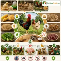 Thức Ăn Phù Hợp Cho Gà Mía Thuần Tăng Trọng Nhanh, Thịt Chắc Và Giá Bán Cao